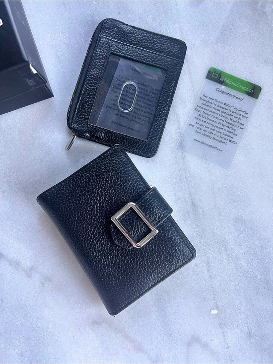 Identity Stronghold Other - Identity Stronghold Wallet & Card Case in Black Leather